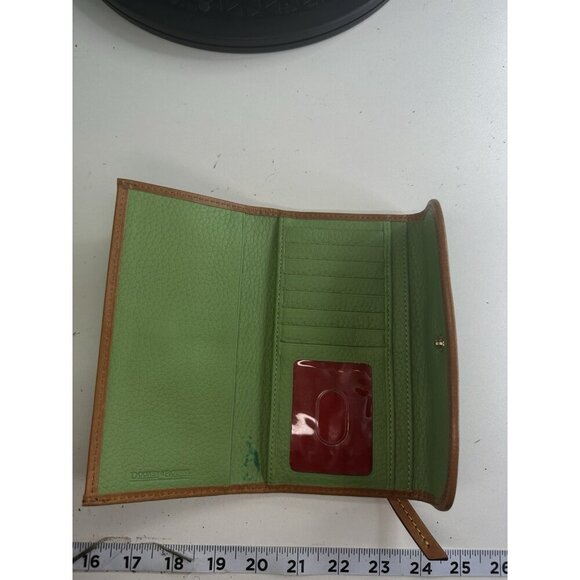 Dooney & Bourke Pebble Grain Spearmint Green Clutch Wallet - Picture 3 of 6
